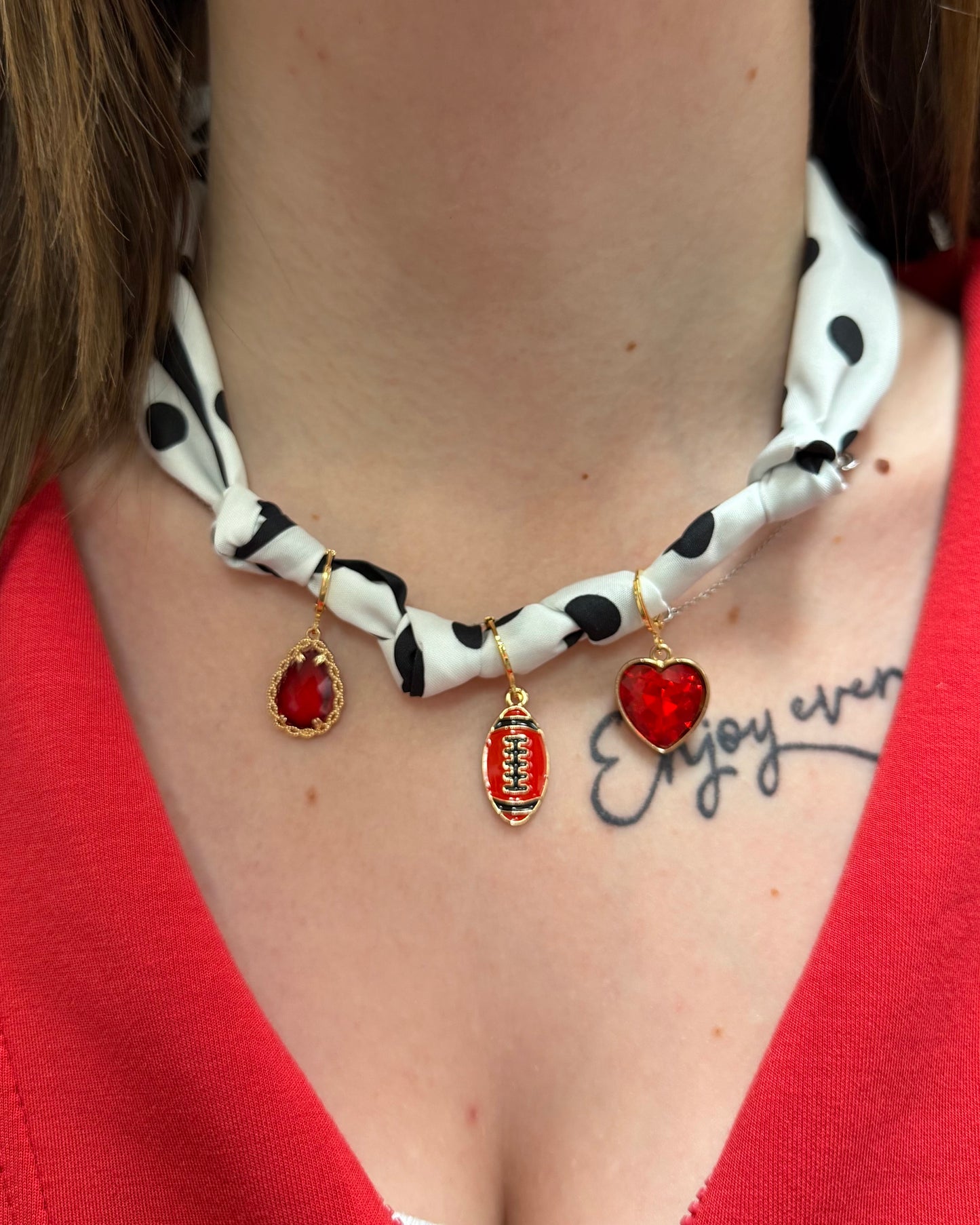 Georgia Polka Dot Scarf Necklace