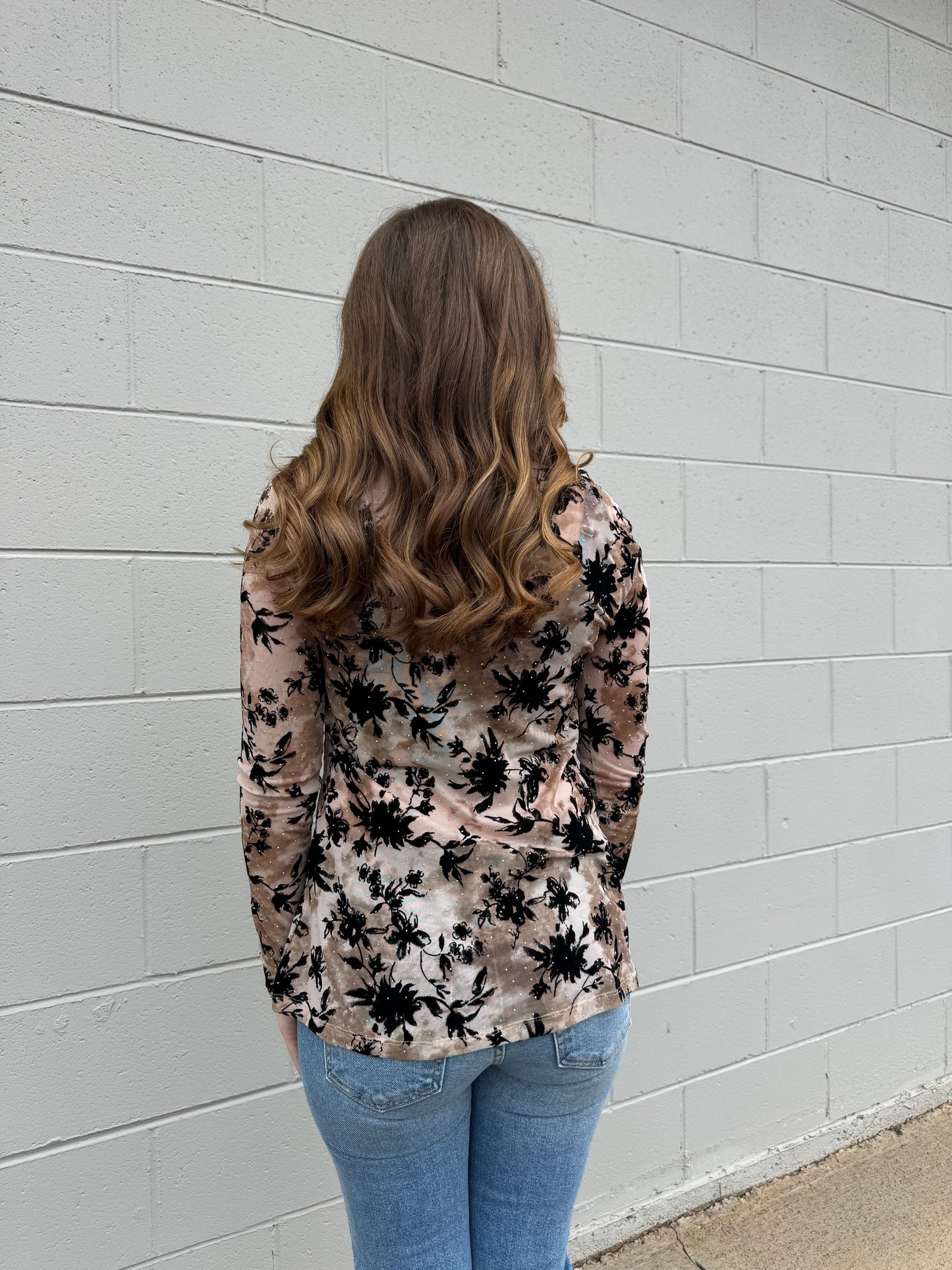 Lorin Mesh Longsleeve Top