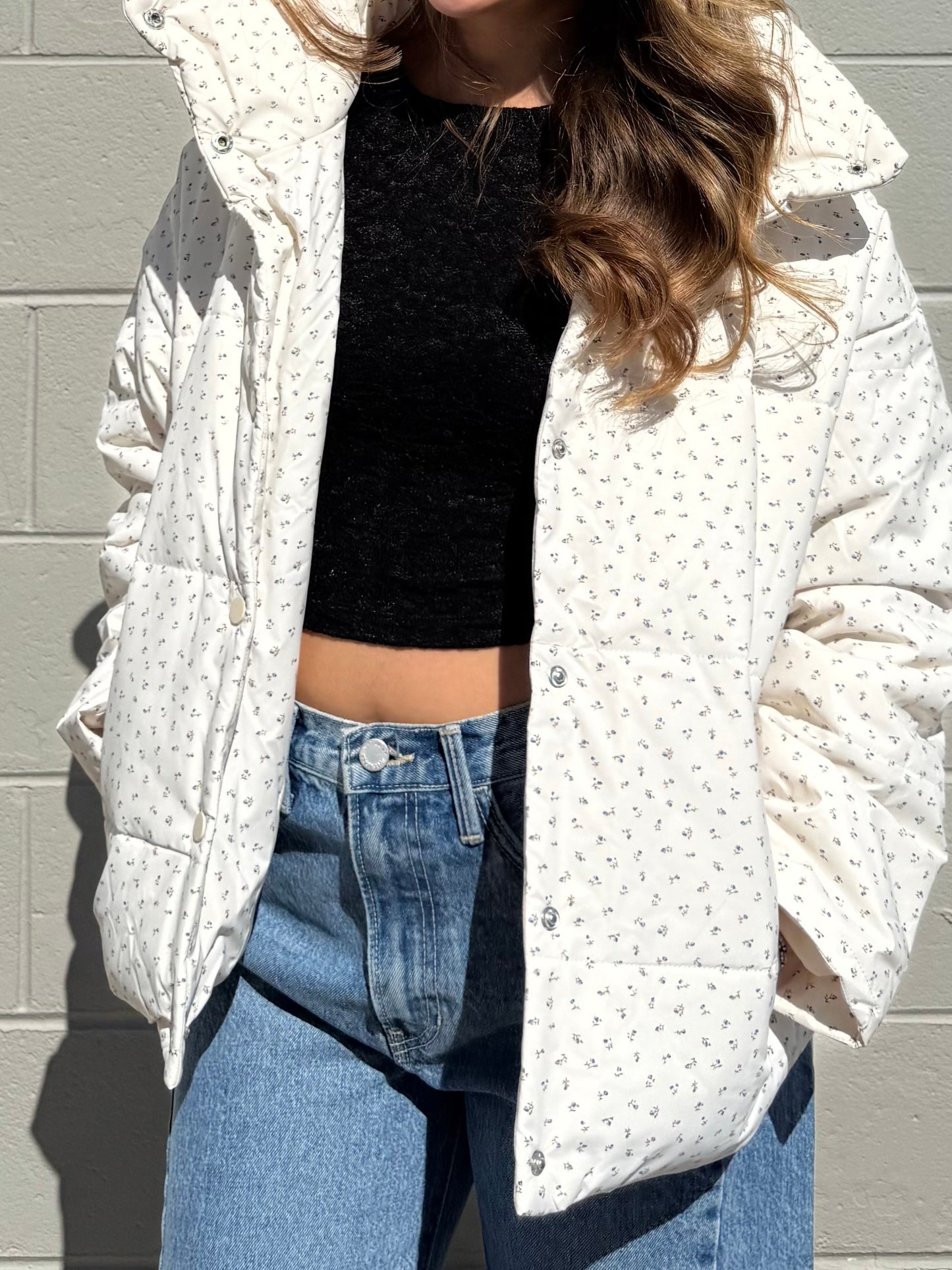 Floral Puffer Jacket