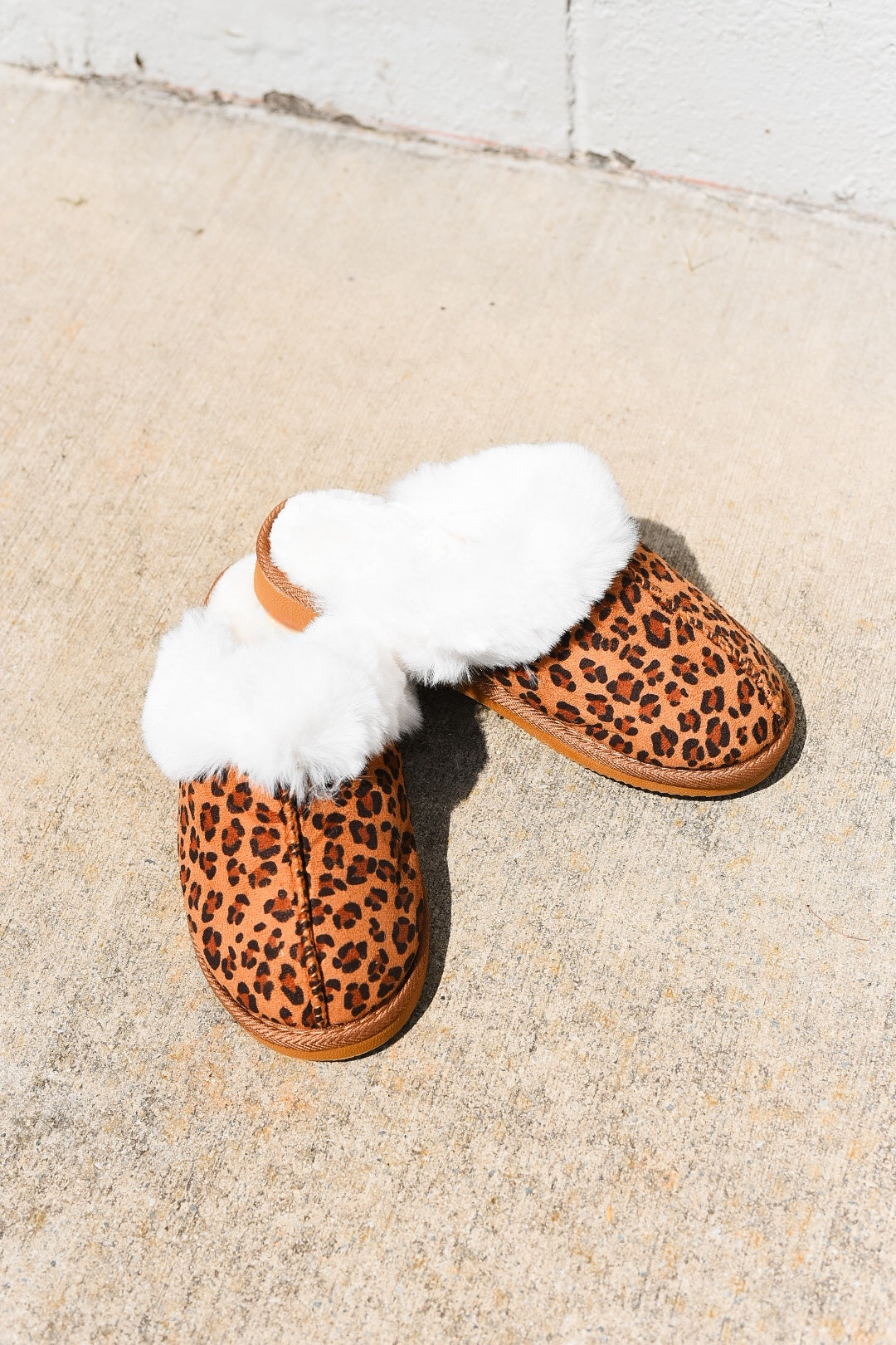Leopard Faux Fur Slippers