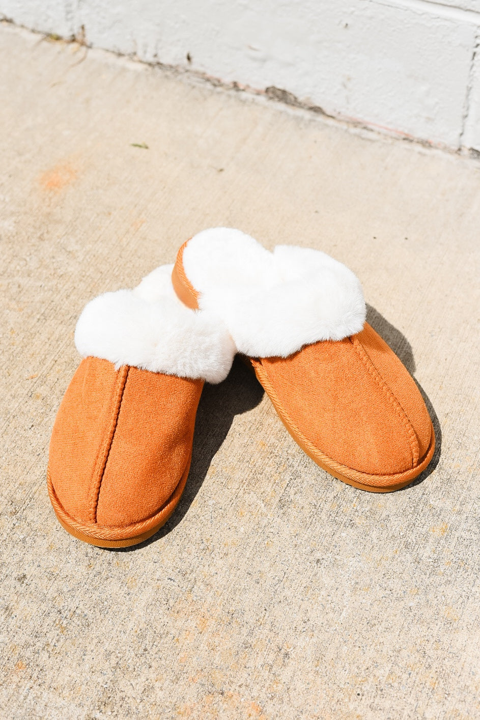 Chestnut Faux Fur Slippers