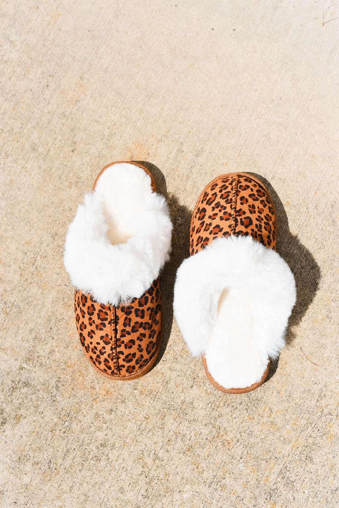 Leopard Faux Fur Slippers