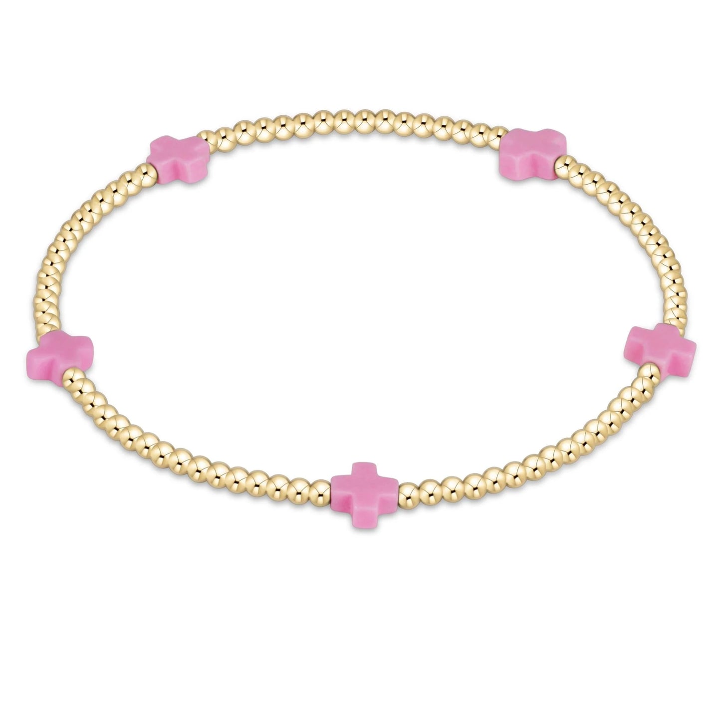 ENewton Signature Cross Small Cross 2mm Bracelet - Gold