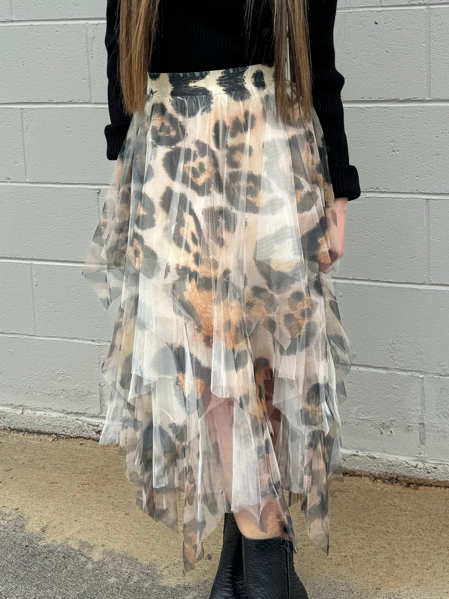 Mesh Midi Skirt