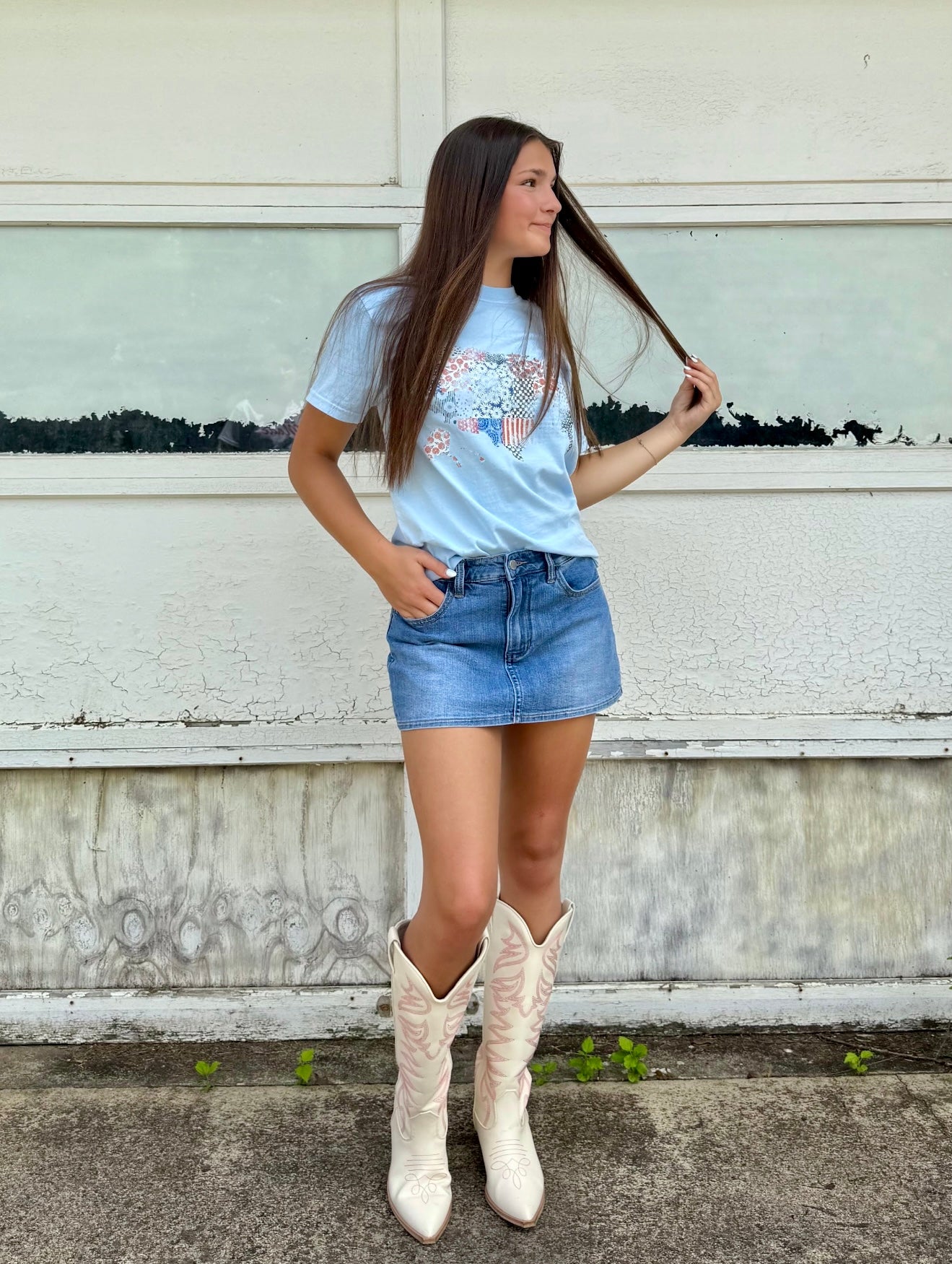 Meski Denim Skort