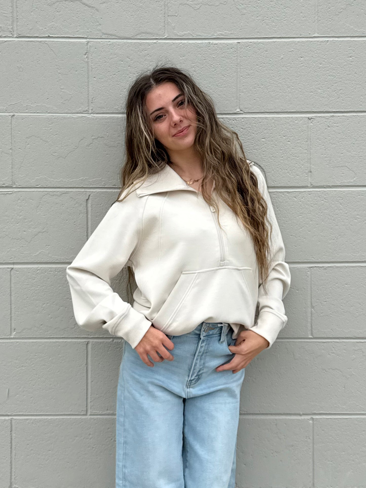 Caroline Quarter Zip Top