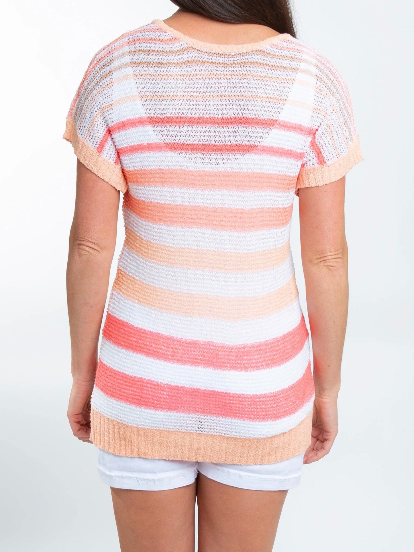 Coral V-Neck Top