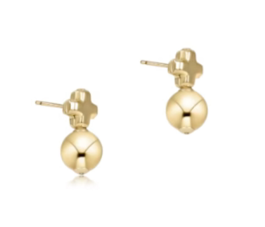 ENewton Signature Cross Classic Gold Stud