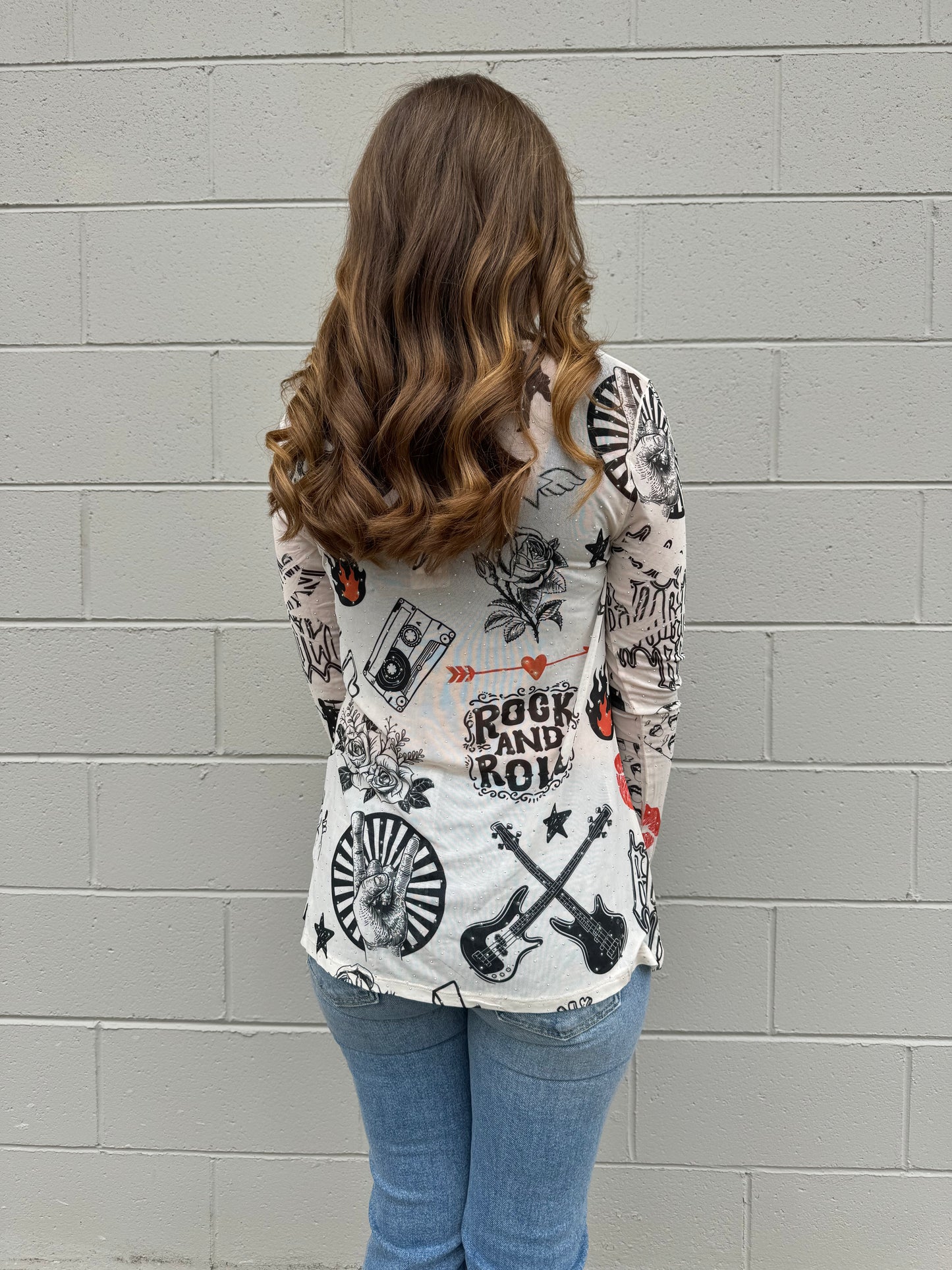 Rock and Roll Sydney Mesh Longsleeve Top