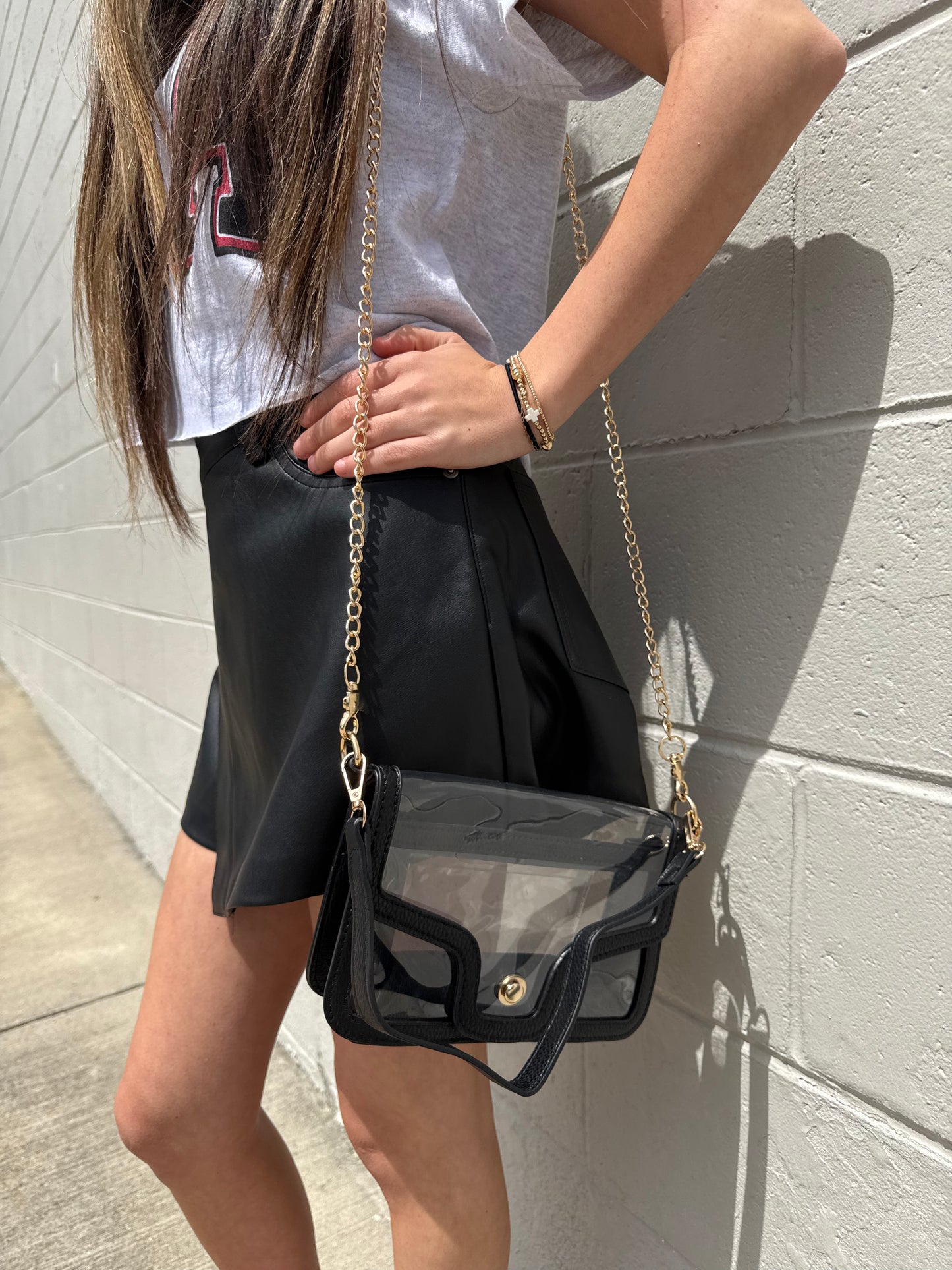Black Fold Over Clutch
