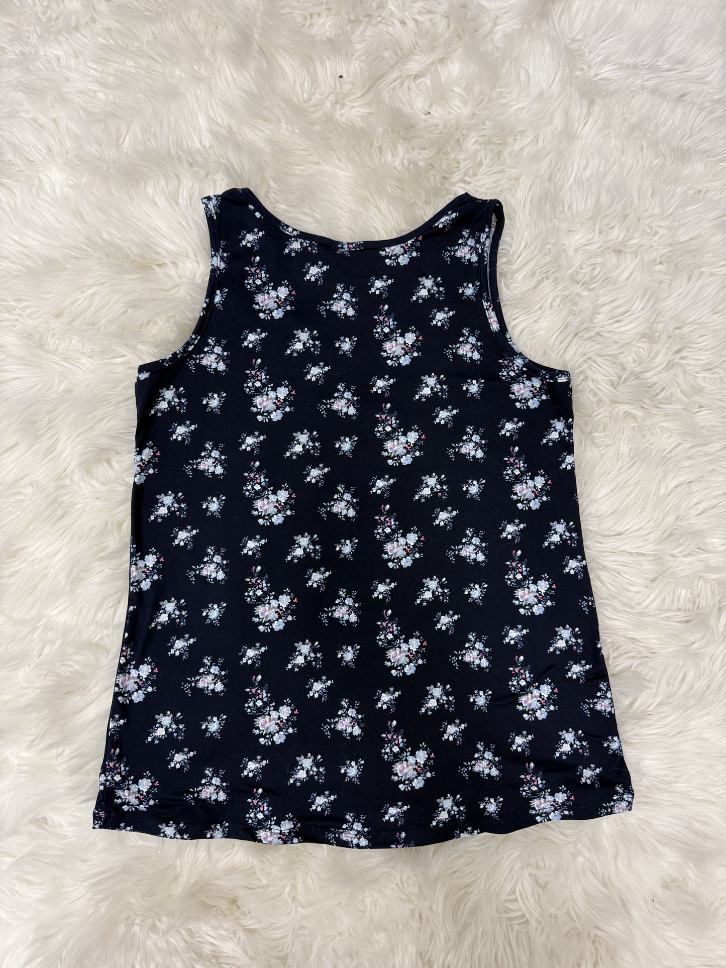 Lace Navy Flower Pajama Set