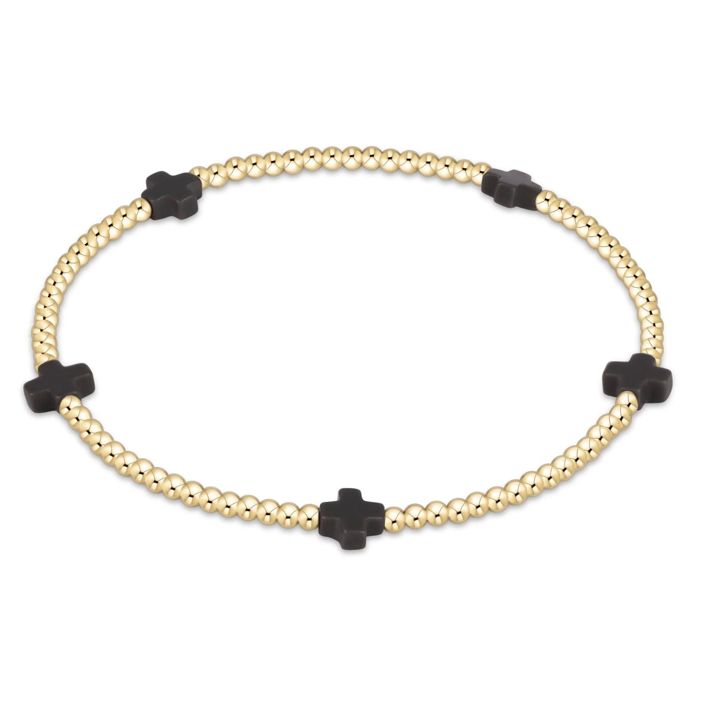 ENewton Signature Cross Small Cross 2mm Bracelet - Gold