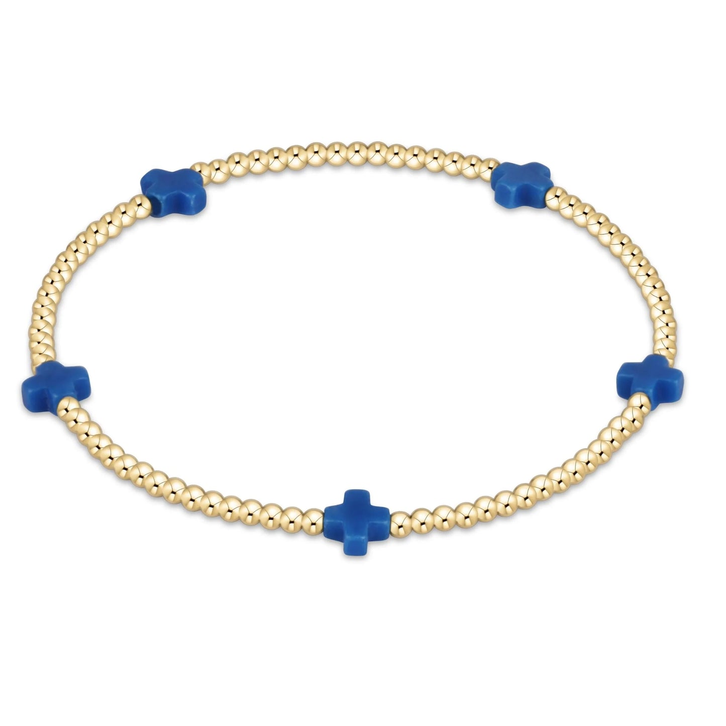 ENewton Signature Cross Small Cross 2mm Bracelet - Gold