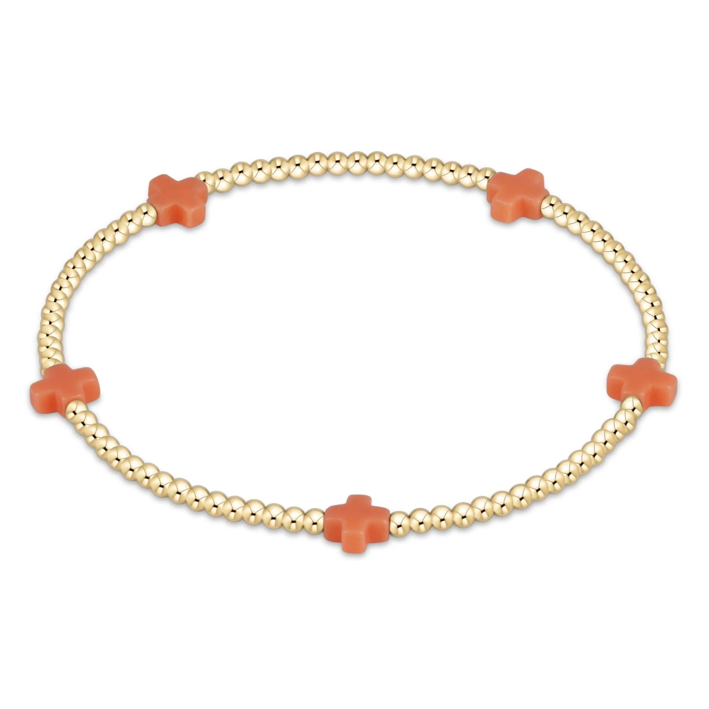 ENewton Signature Cross Small Cross 2mm Bracelet - Gold