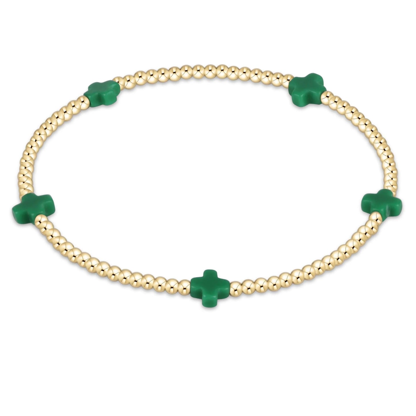 ENewton Signature Cross Small Cross 2mm Bracelet - Gold