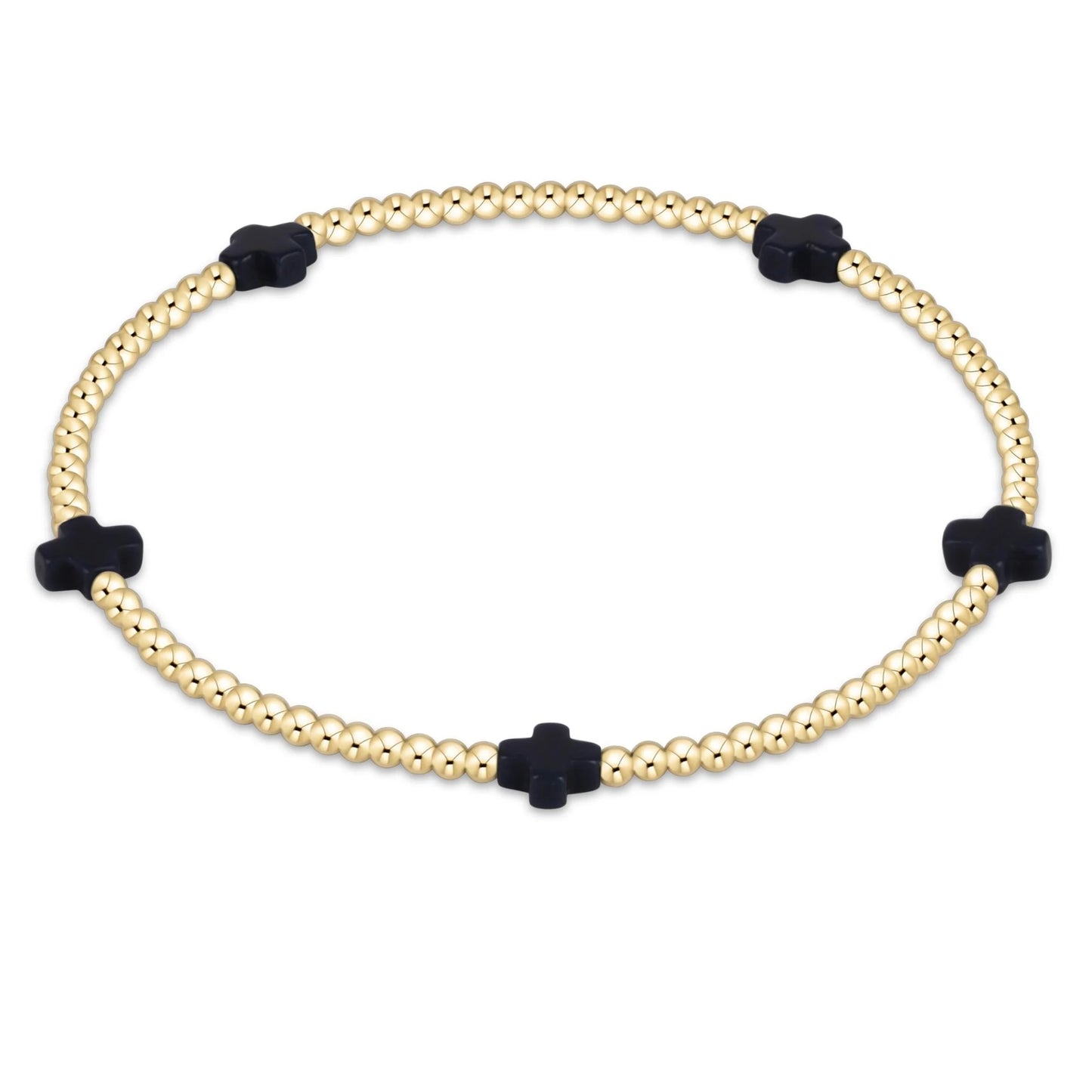 ENewton Signature Cross Small Cross 2mm Bracelet - Gold