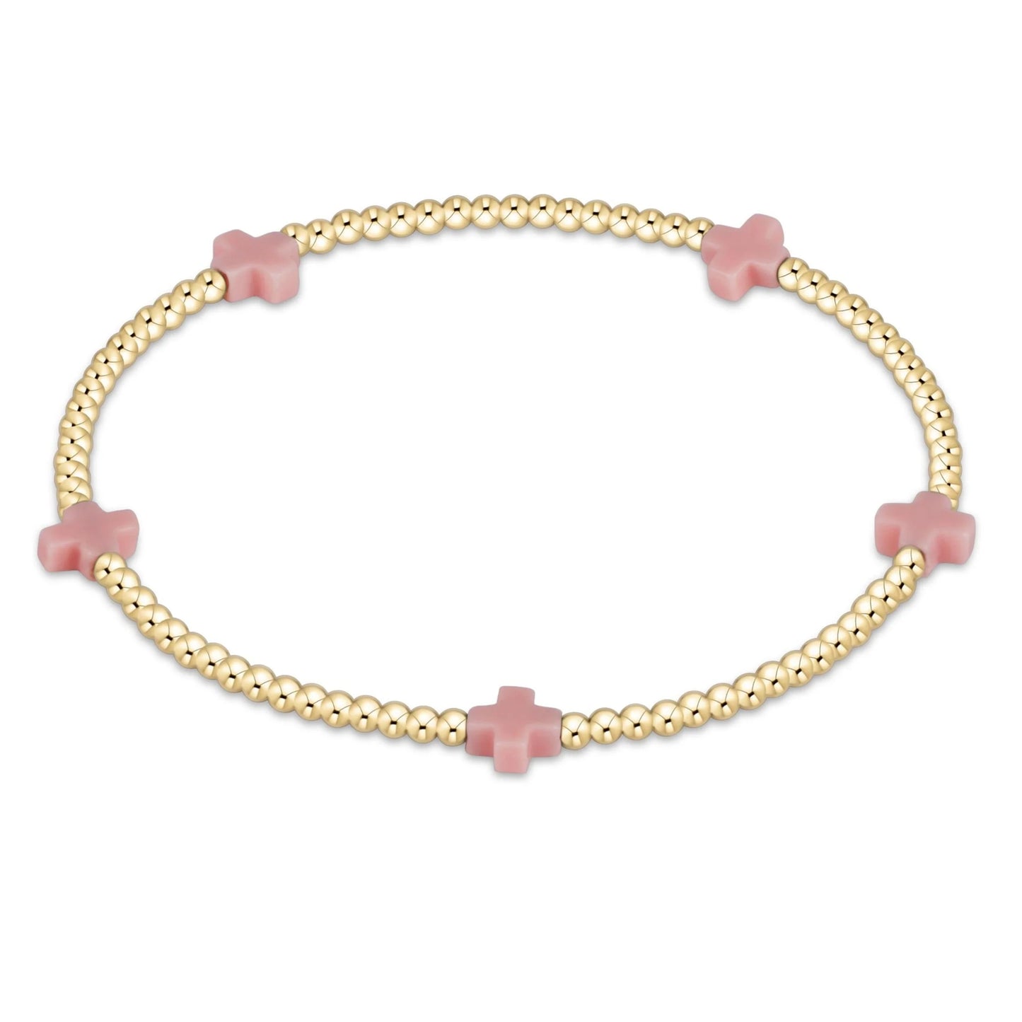ENewton Signature Cross Small Cross 2mm Bracelet - Gold