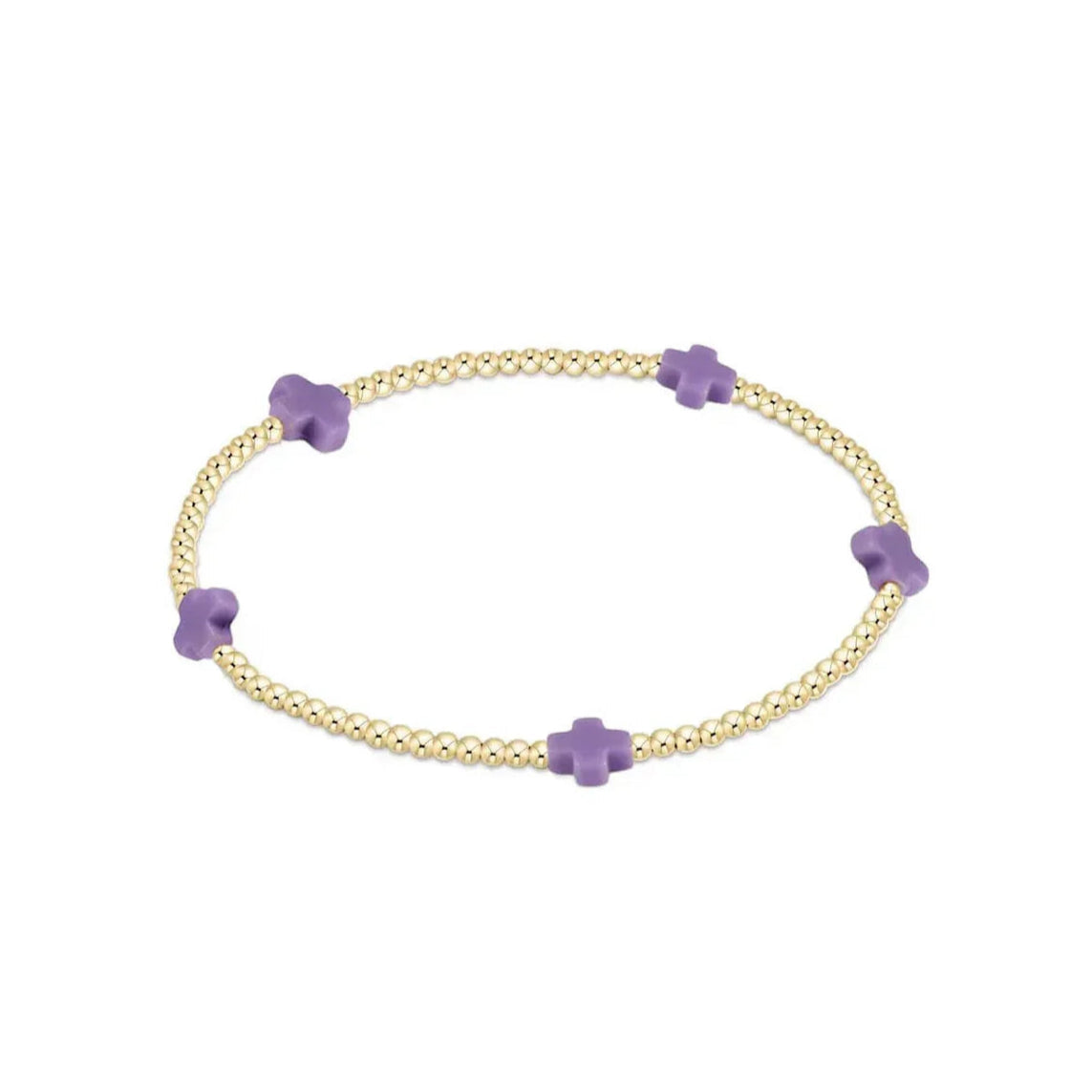 ENewton Signature Cross Small Cross 2mm Bracelet - Gold