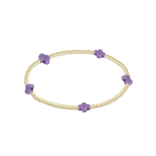 ENewton Signature Cross Small Cross 2mm Bracelet - Gold