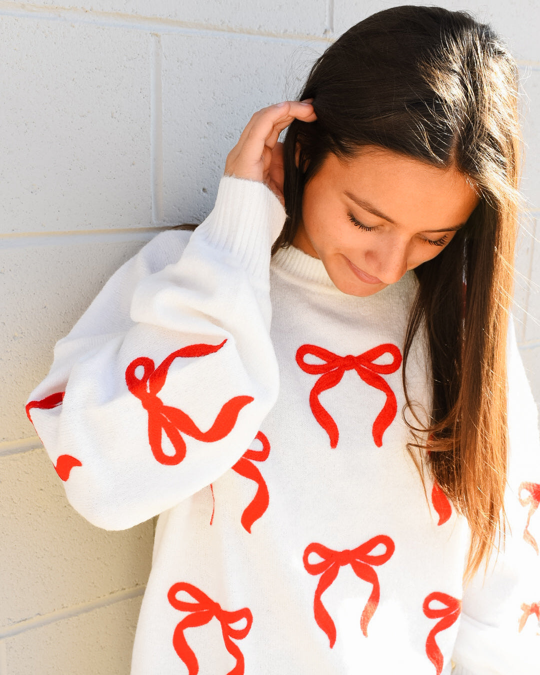 Red Bow Sweater