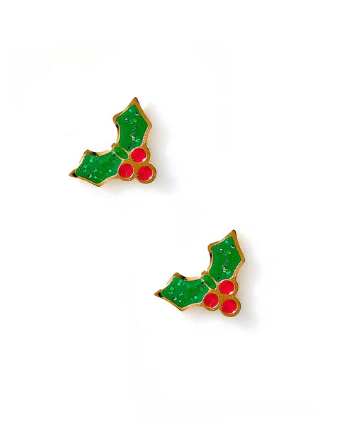 Linny Co Holly Berry Earrings