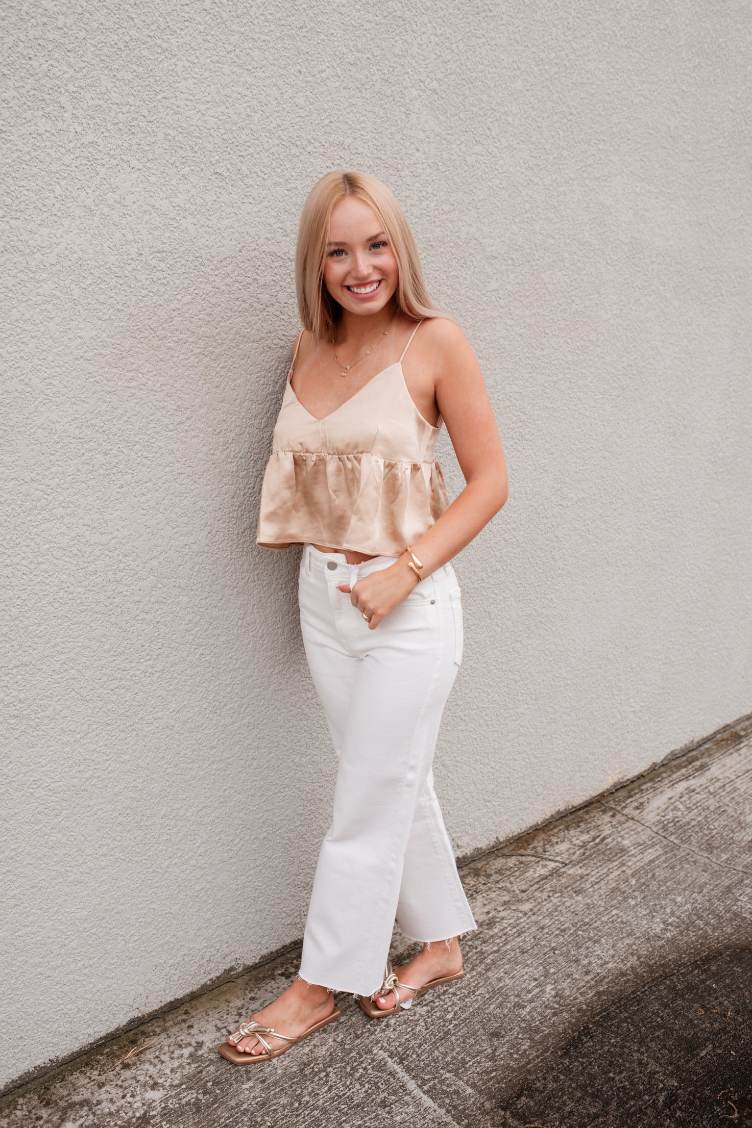 Mia Satin Babydoll Top