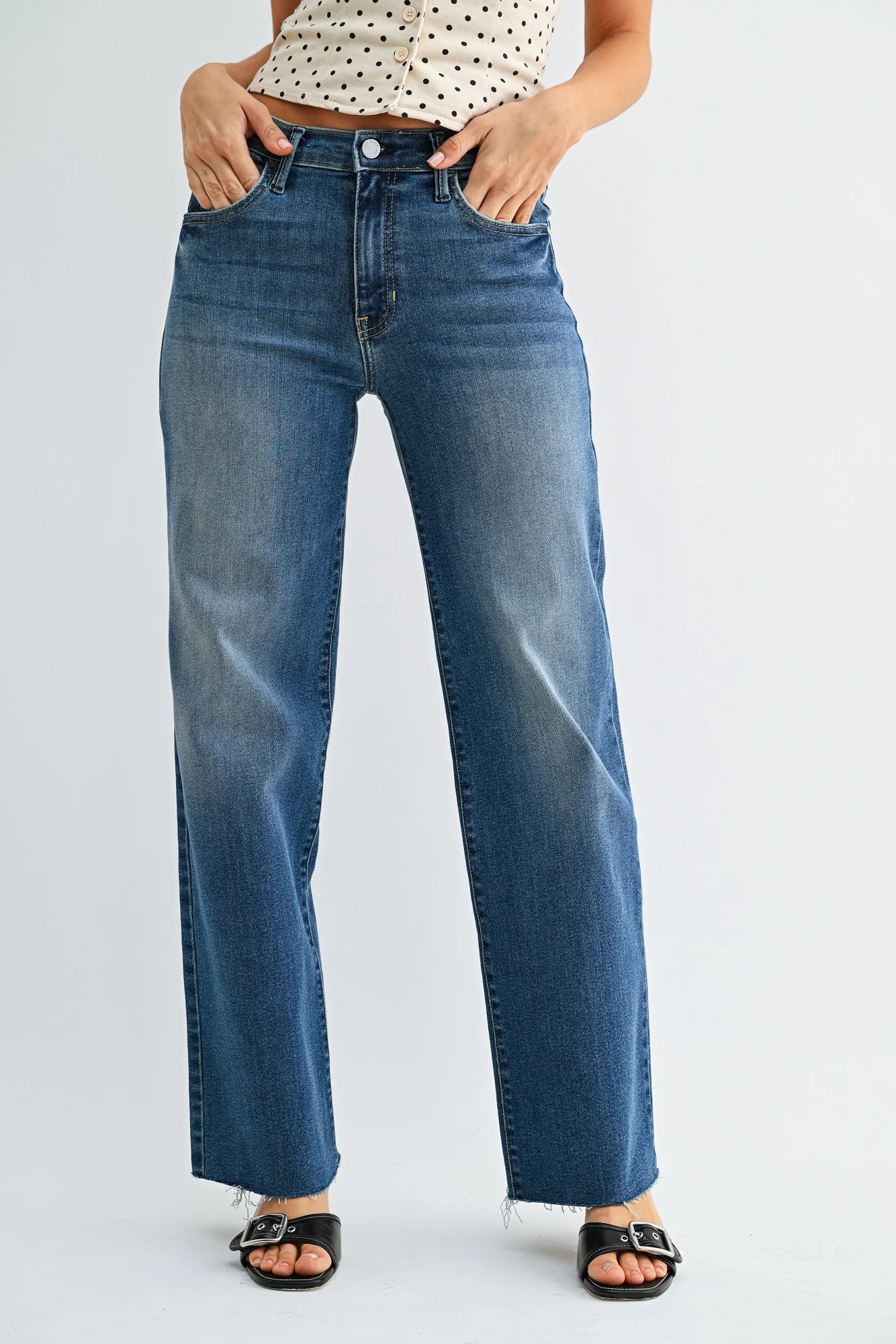 Just Black Denim Slim Palazzo Jeans