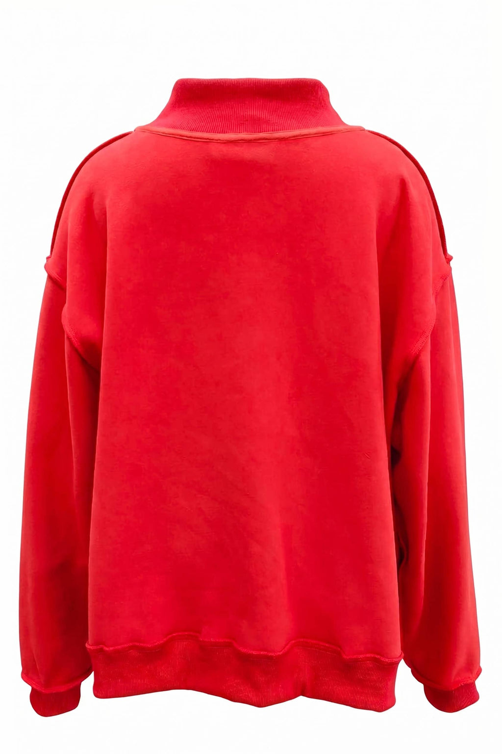 Merry Embroidered Mock Neck Sweatshirt