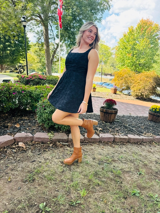 Little Black Flowered Dress