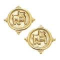 Susan Shaw Bulldog Pierced Earrings