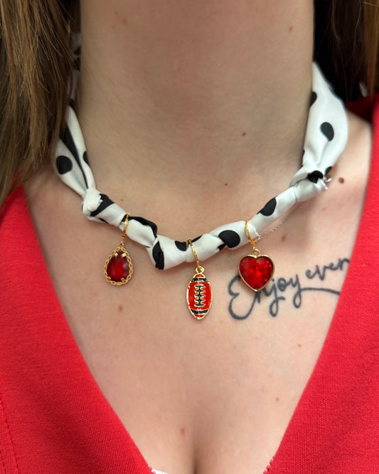 Georgia Polka Dot Scarf Necklace