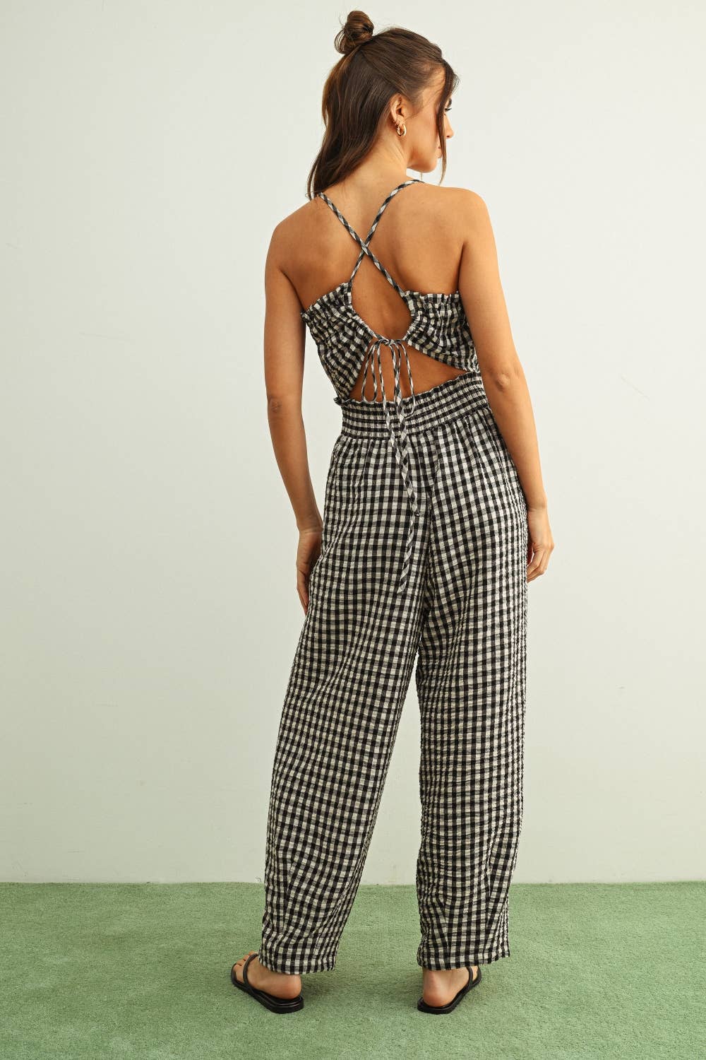 Emily Gingham Jumpsuit