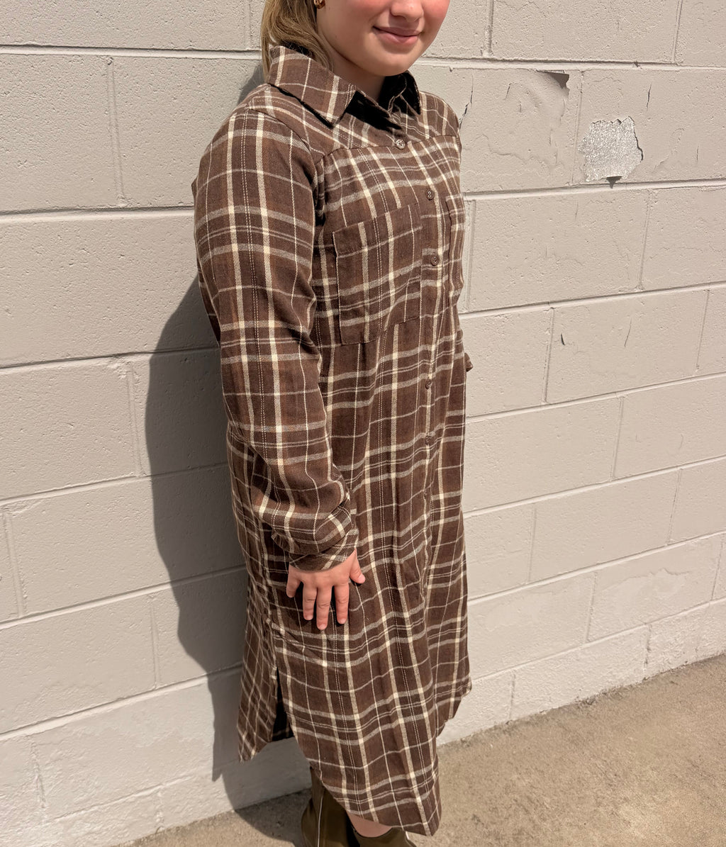 Morocan Flannel Midi-Dress