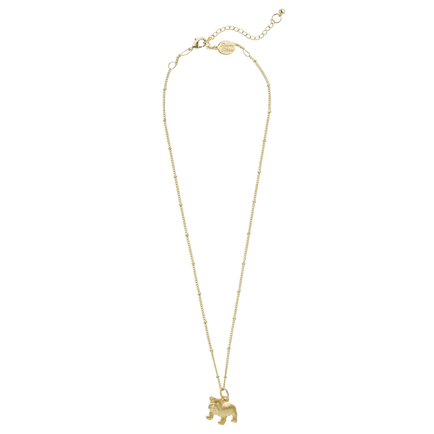 Susan Shaw Dainty Gold Bulldog Necklace