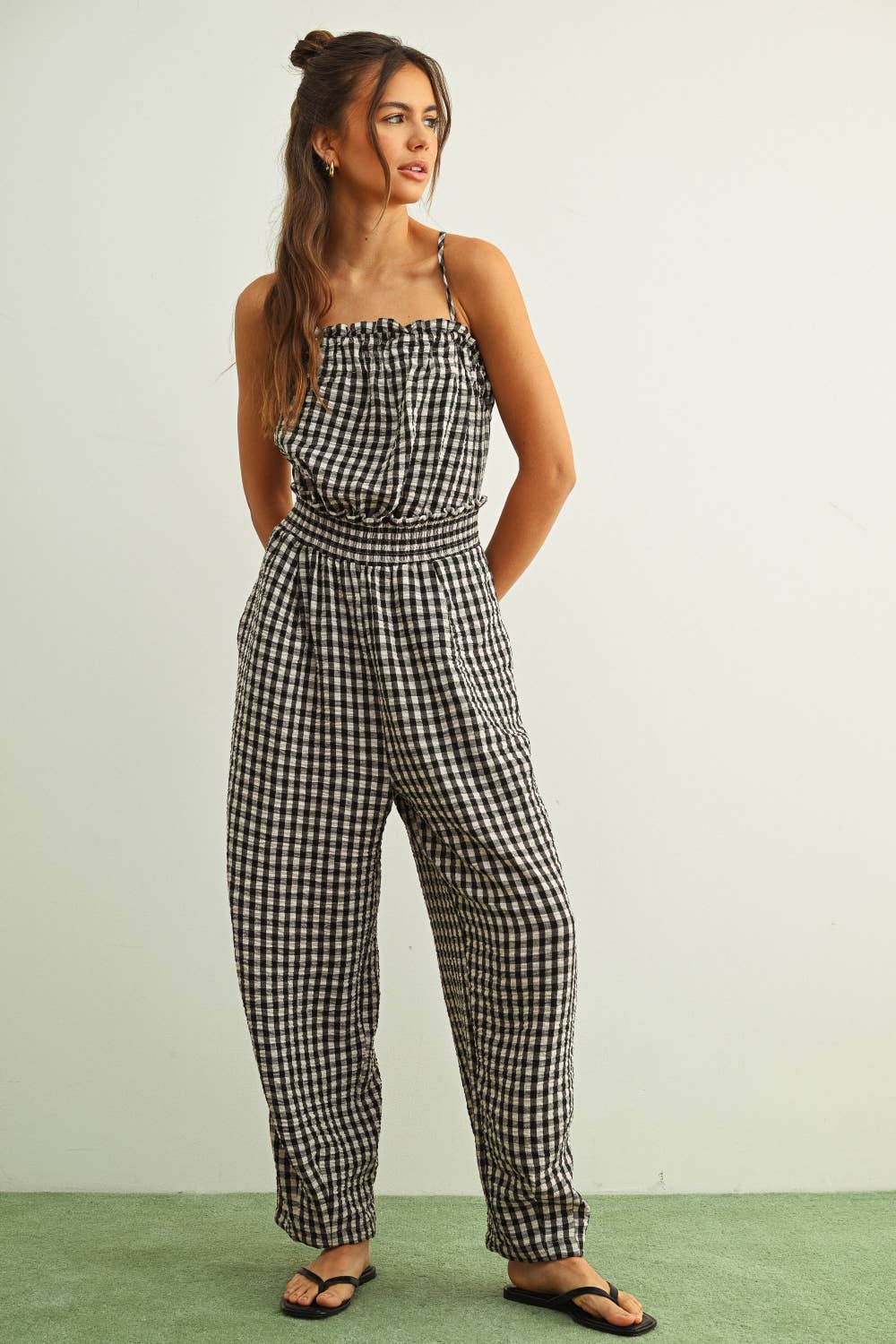 Emily Gingham Jumpsuit