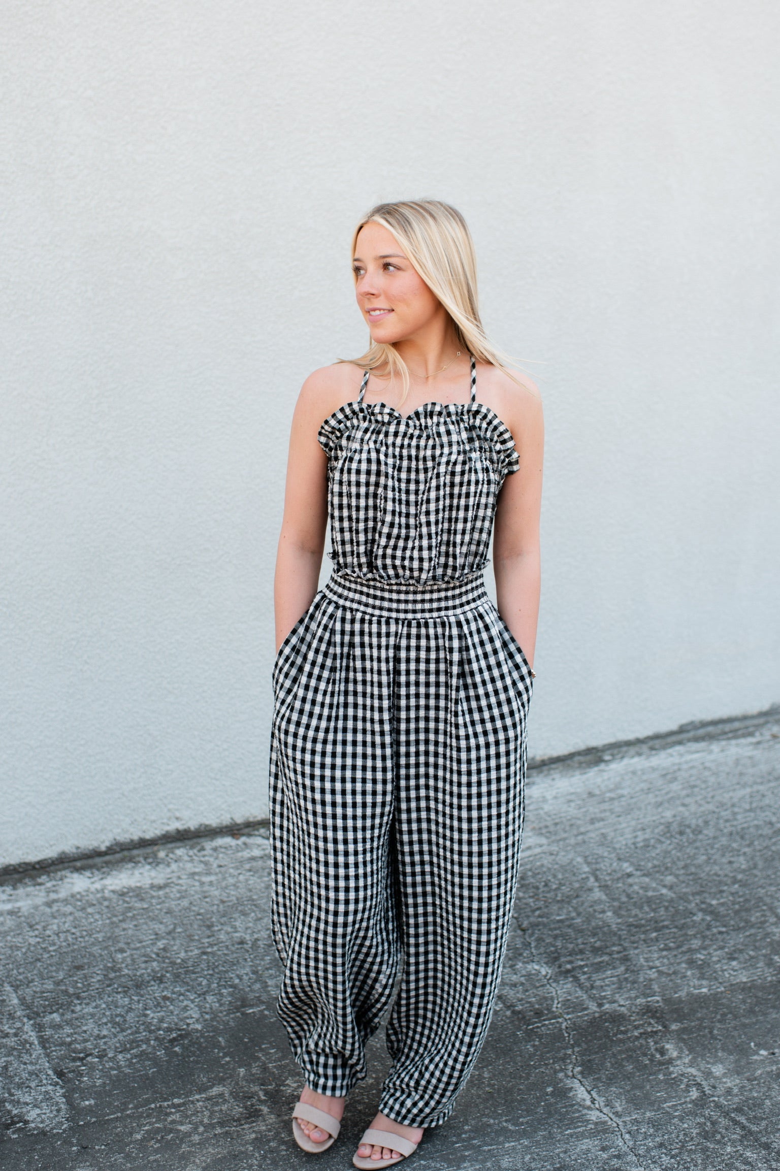 Emily Gingham Jumpsuit