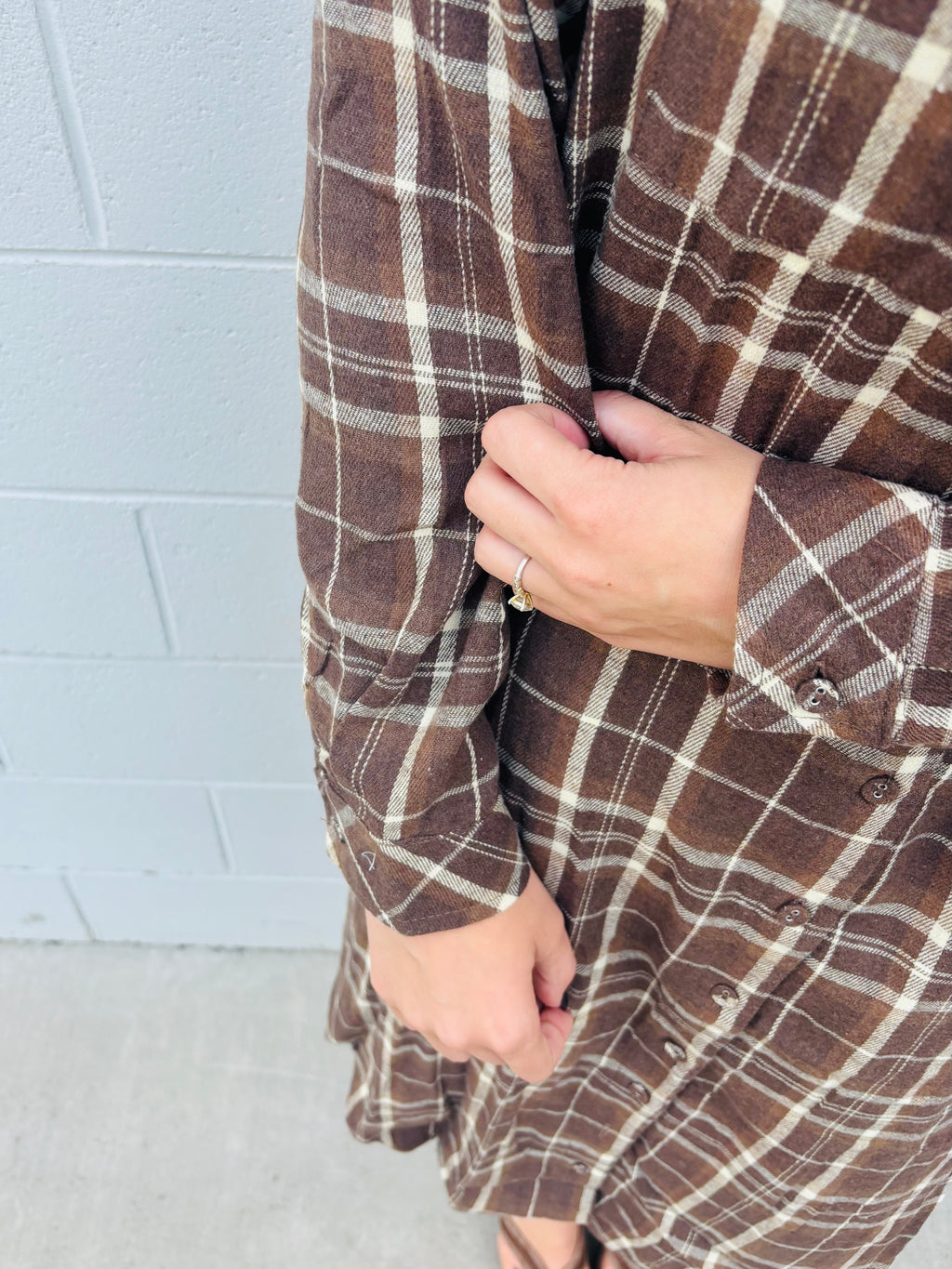 Morocan Flannel Midi-Dress