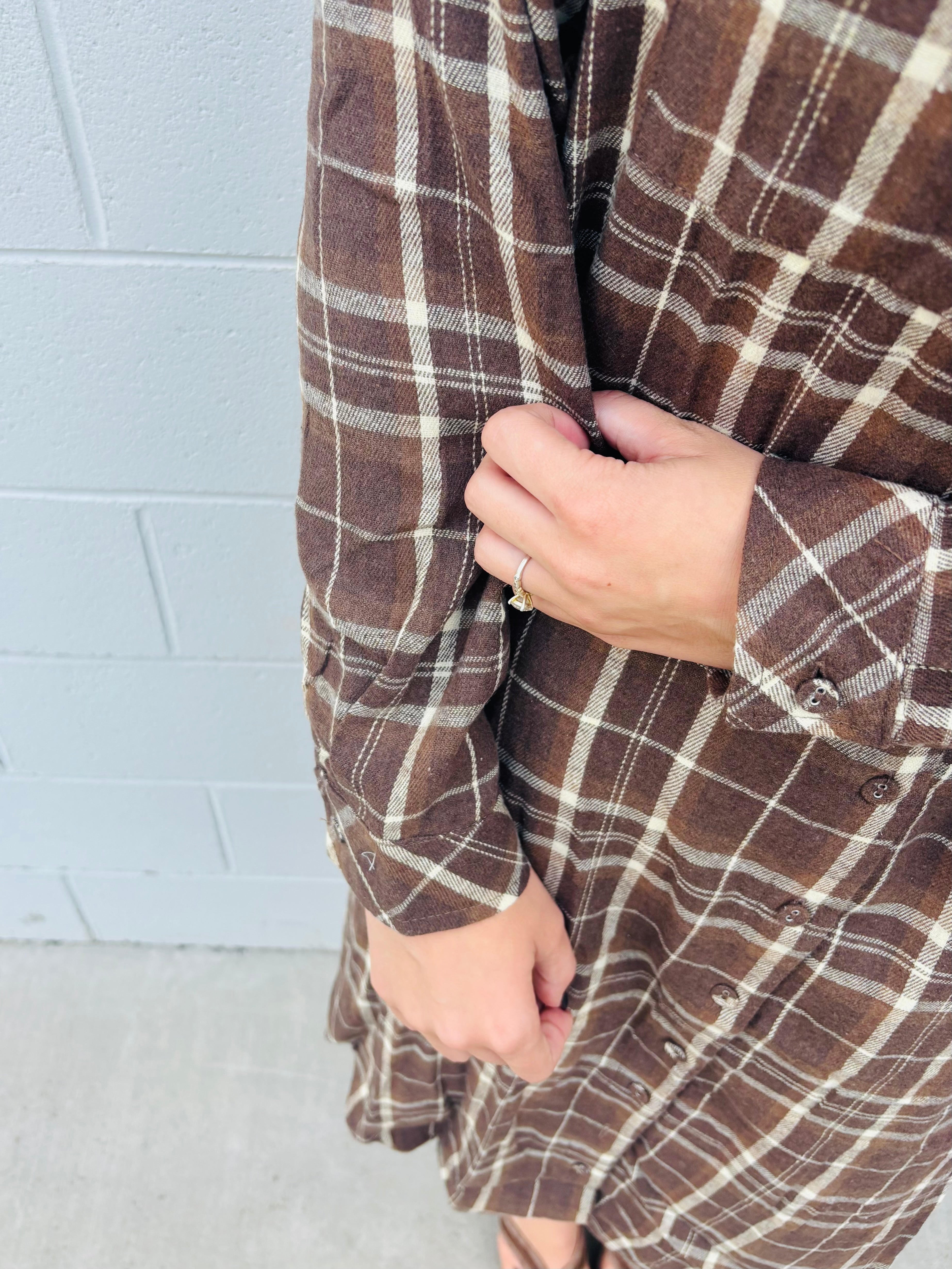 Morocan Flannel Midi-Dress