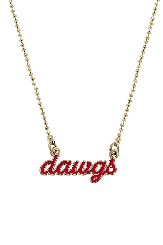 Dawgs Script Necklace