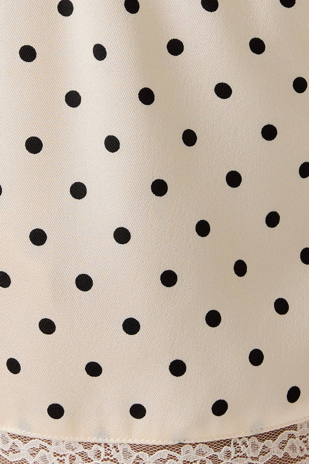 LACE TRIM POLKA DOT SHORTS