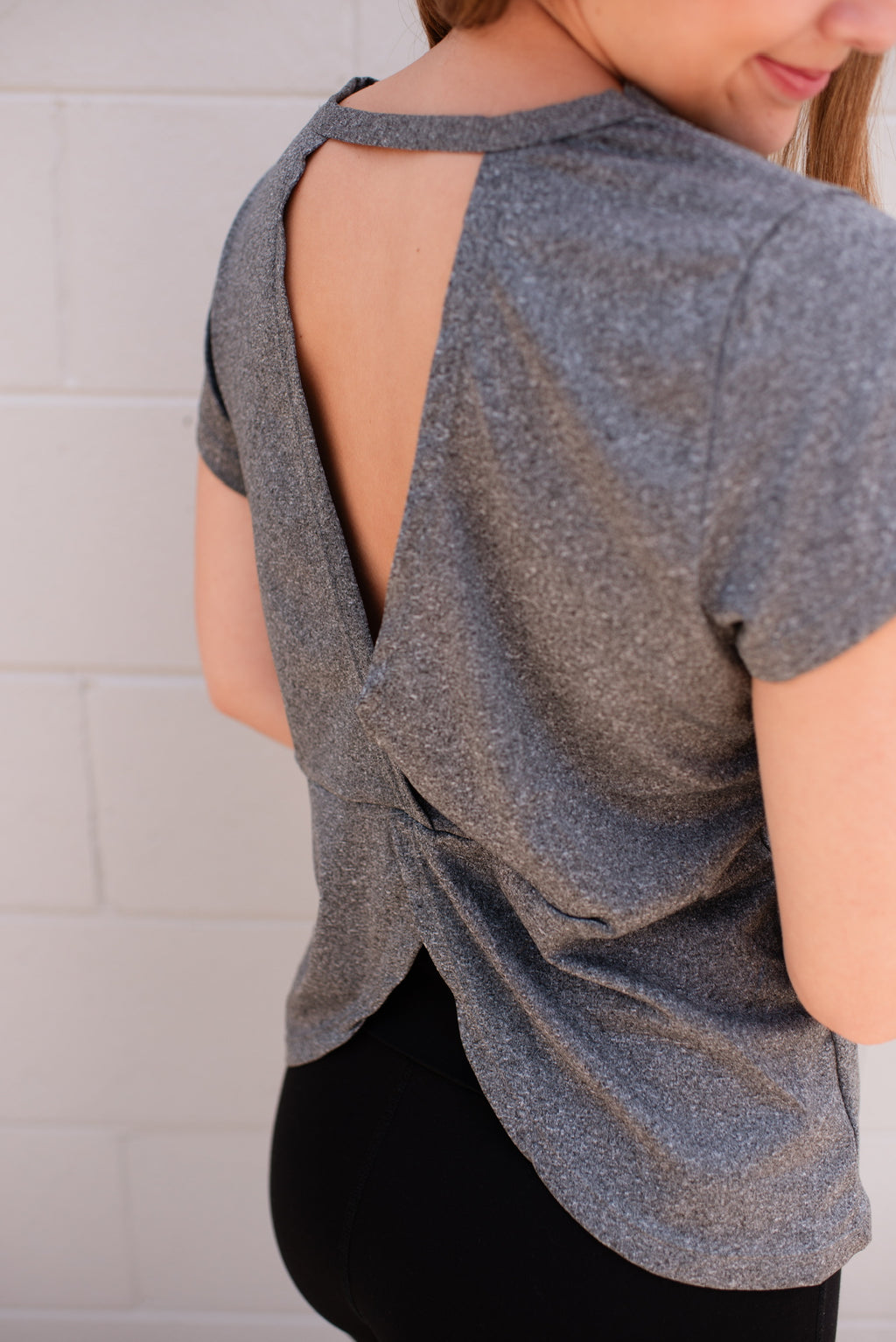 Grey Crossover Top