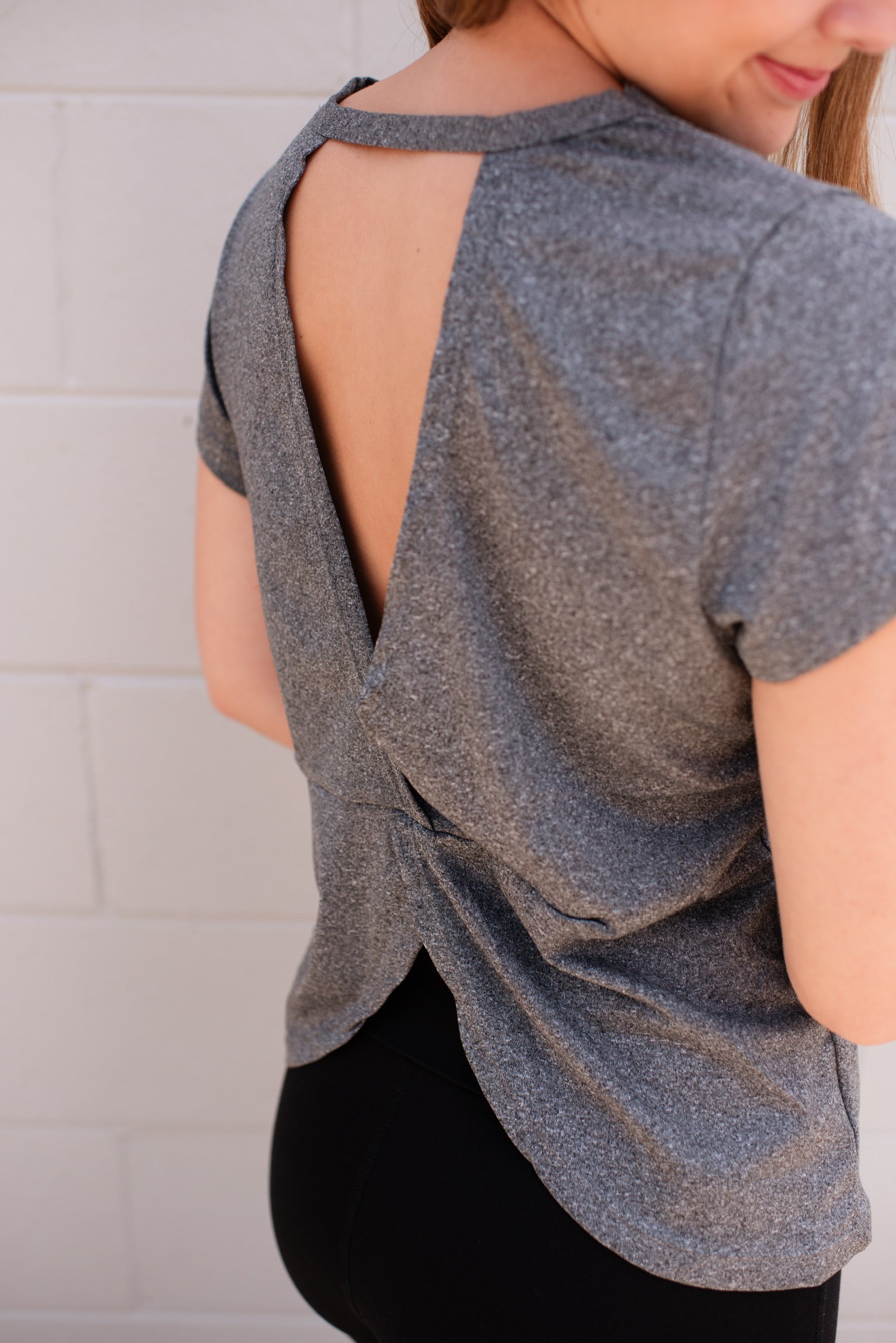 Grey Crossover Top