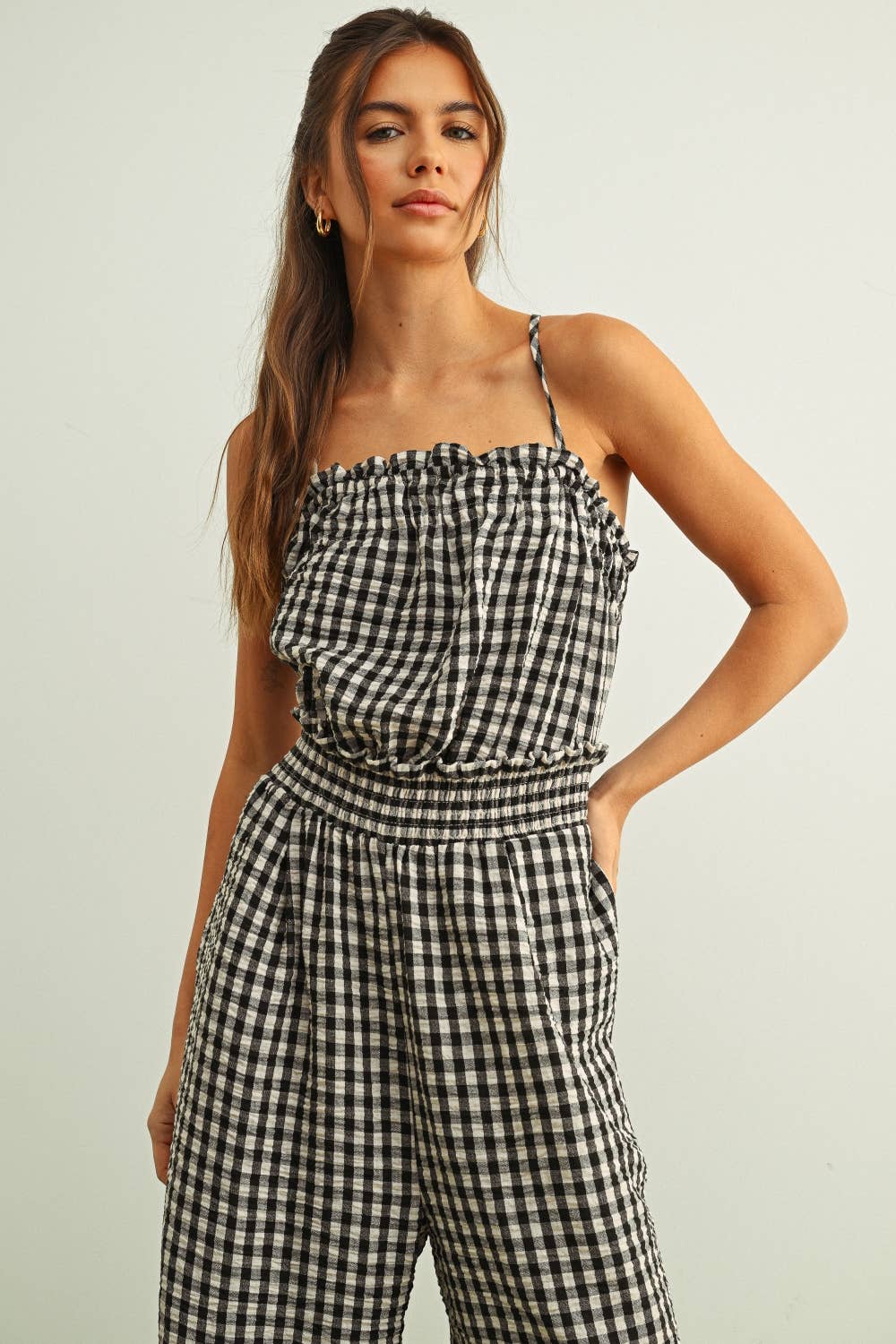 Emily Gingham Jumpsuit