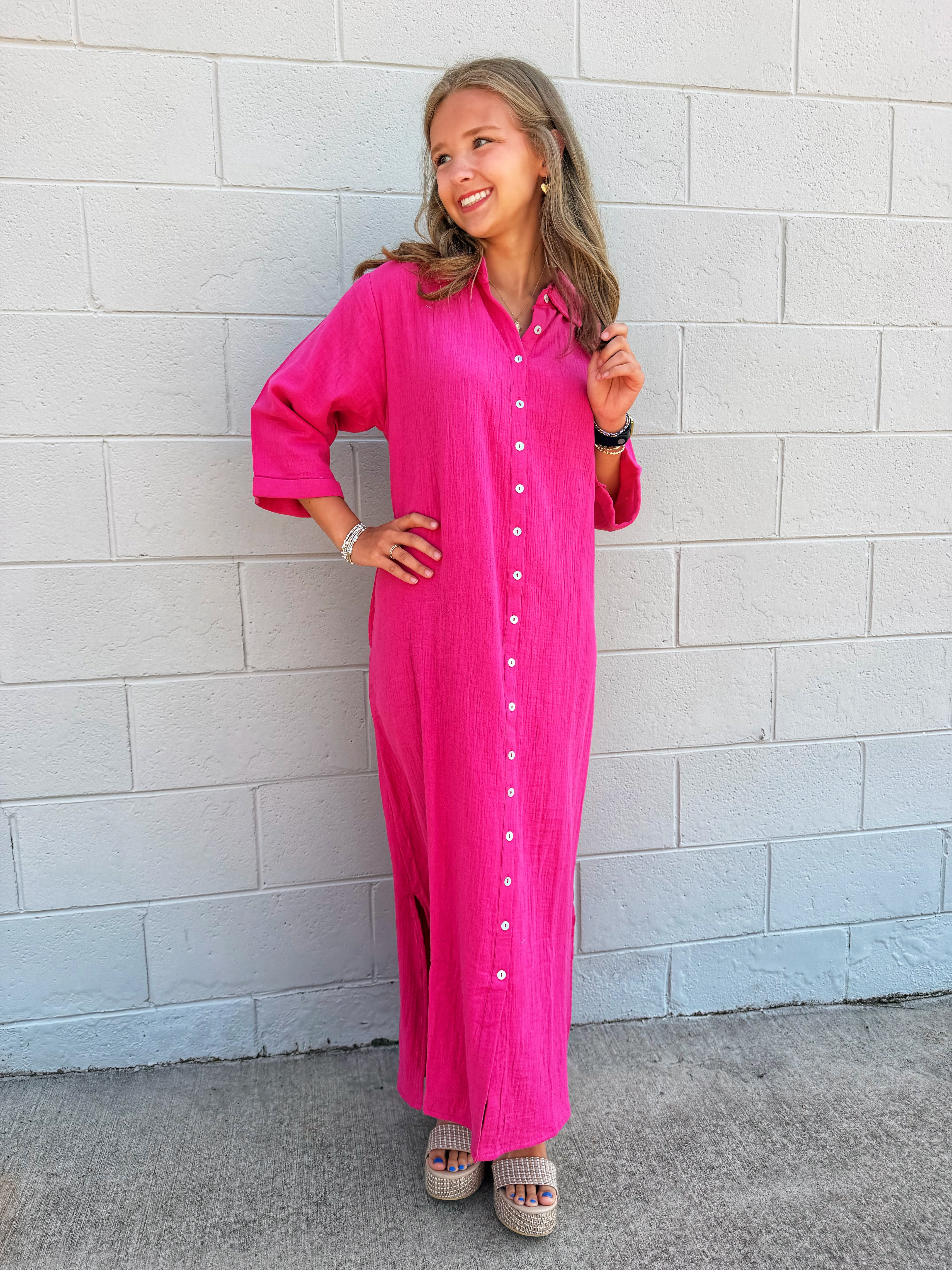 Palmera Button-Up Dress