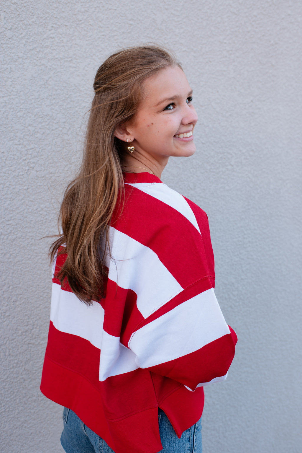 America Striped Crewneck