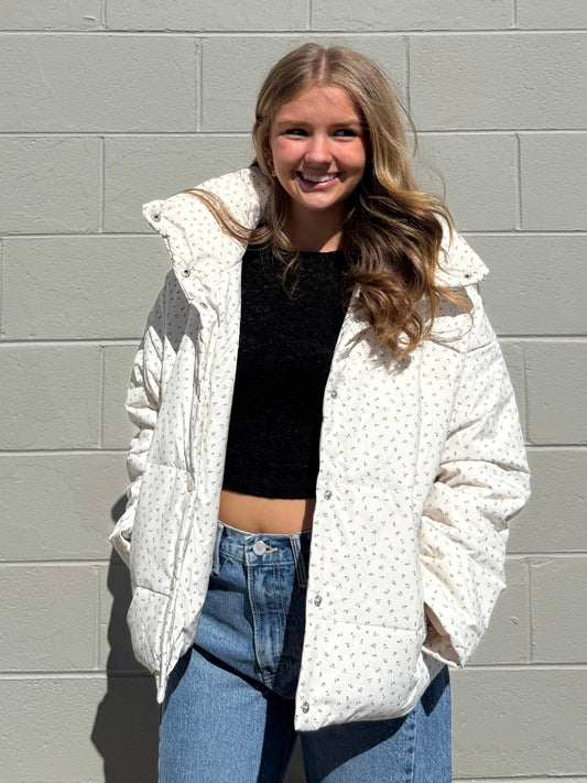 Floral Puffer Jacket