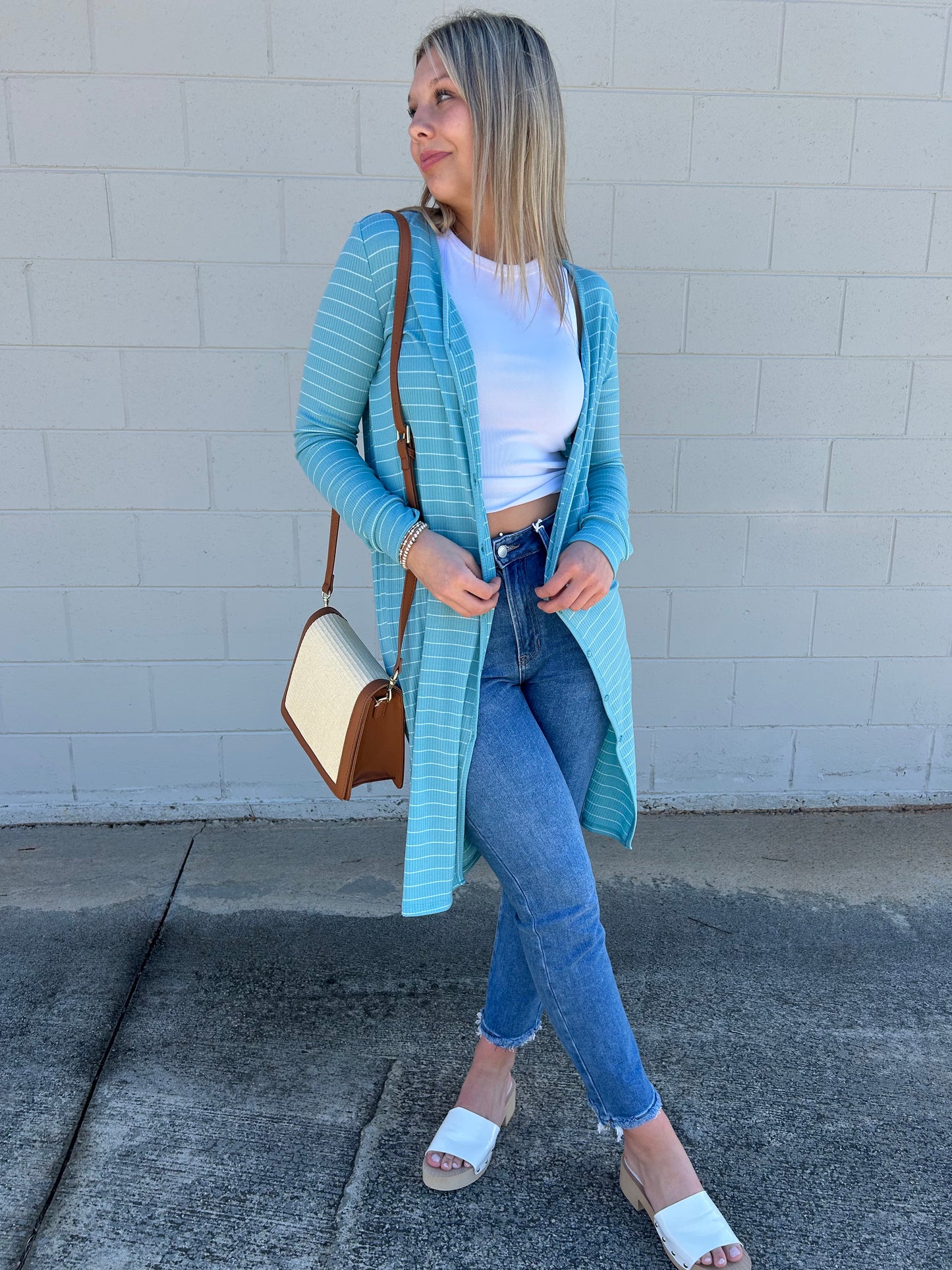 Aqua Dress Cardigan