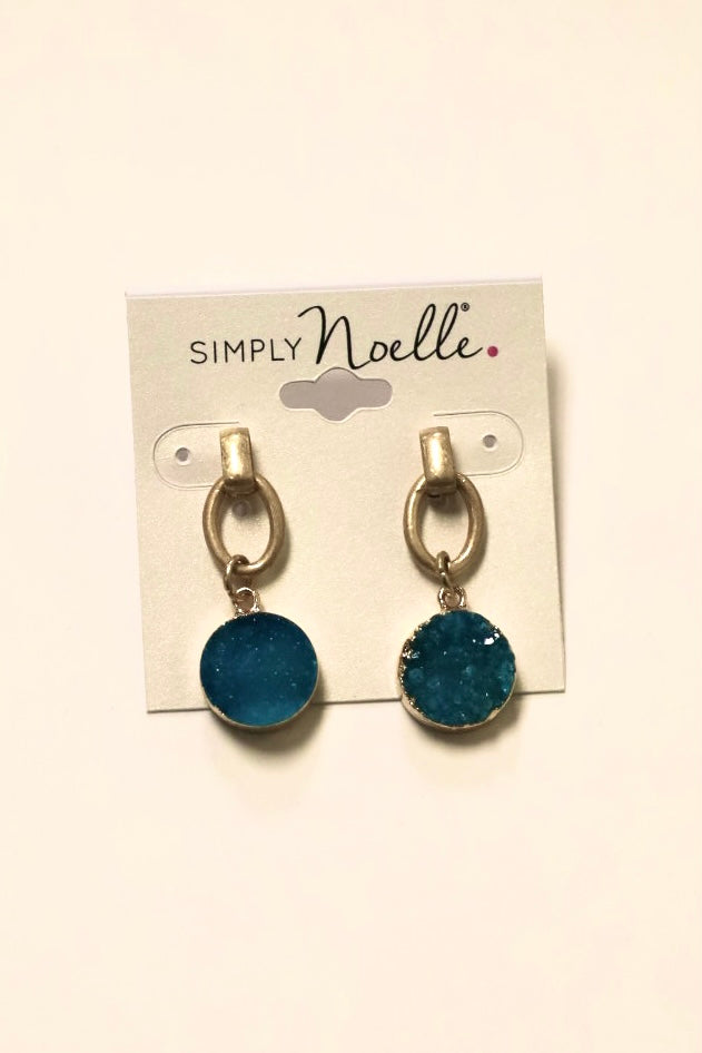 Gem Druzy Earrings