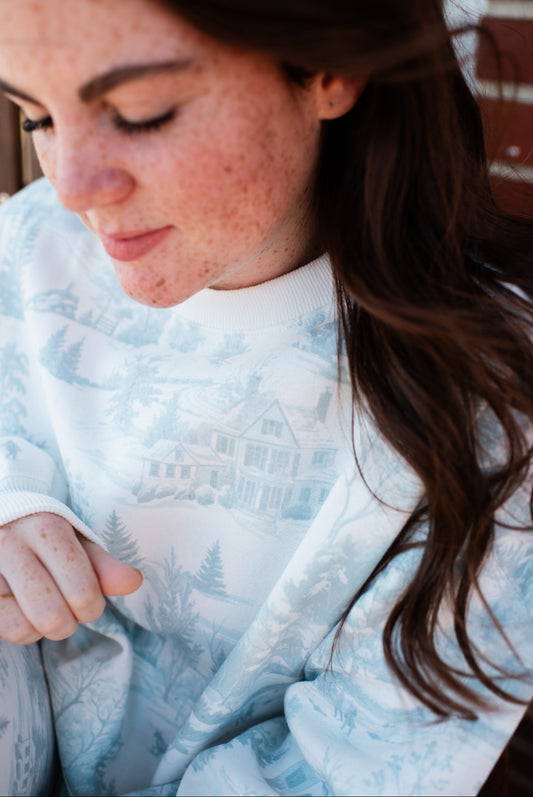 Christmas Toile Set Top