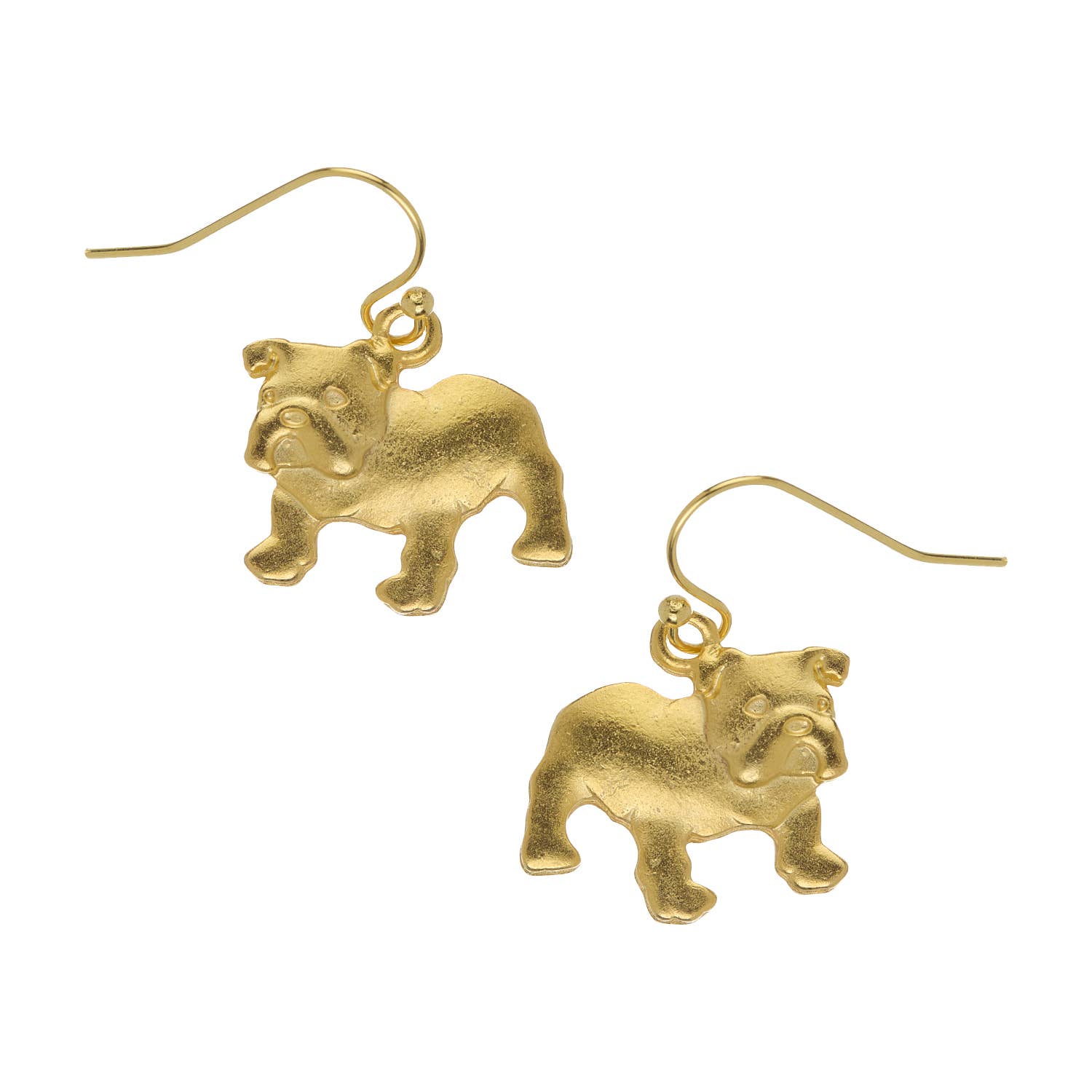 Susan Shaw Mini Bulldog on Wire Earrings